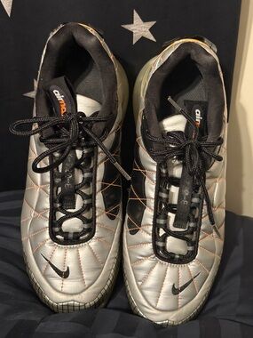 Nike Air Max MX 720-818 Metallic Silver Sneakers MensSz 8